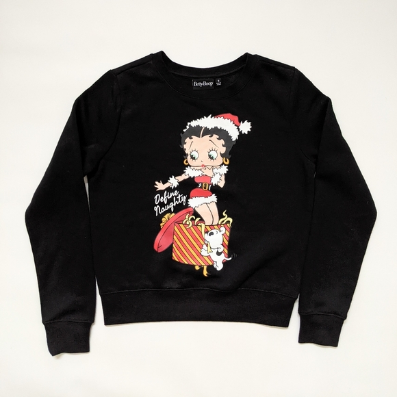 Better Boop Naughty ugly Christmas holiday crewneck sweater, women's small - Picture 4 of 6